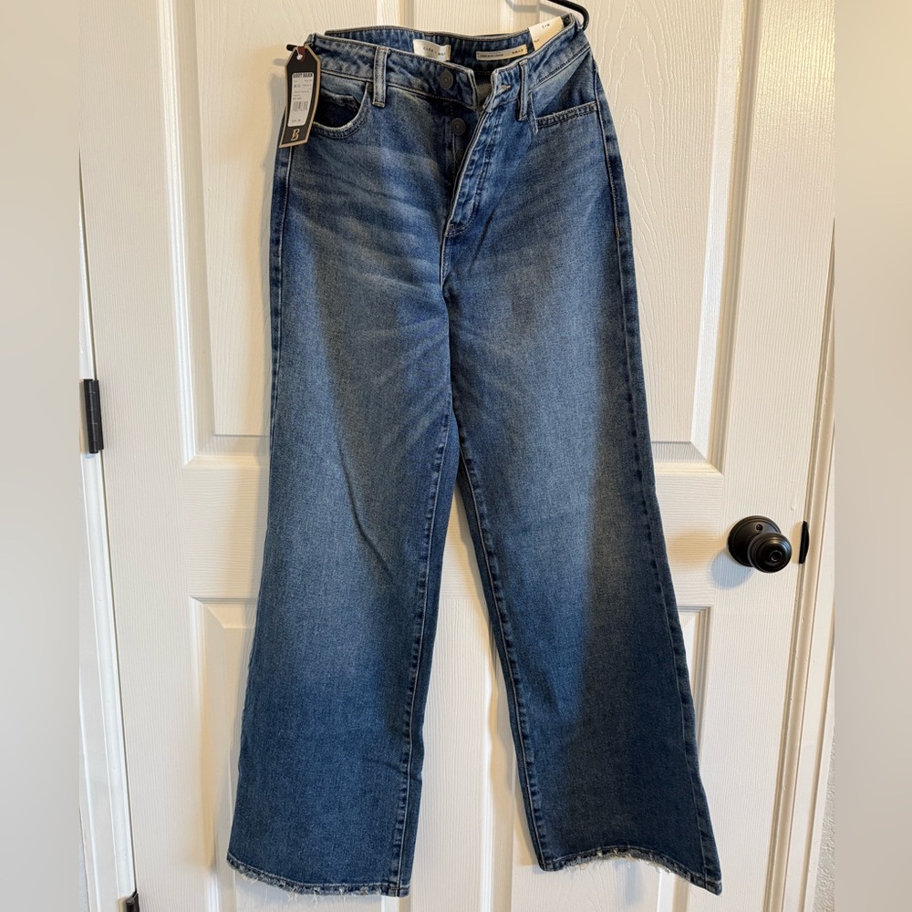 CLEO + WOLF  Wide Leg Jeans with Classic Wash
